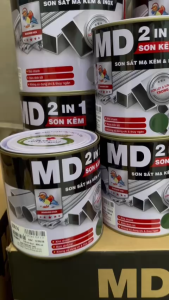 Sơn mạ kẽm TOA MD 2IN1 (800ML - 2.5lít) Cho bề mặt như gỗ sắt thép mạ kẽm nhôm..