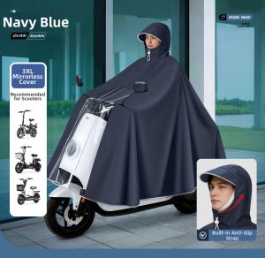 QUANYAN | Heavy Rainproof Long Style E-scooter Raincoat