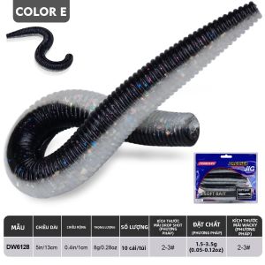 Proberos 10 Chiếc Wacky Con Sâu Nhựa Mềm Mồi Bộ Bass Cá Hồi Nước Ngọt Nước Mặn Mồi Câu Cá Đại Dương Sông Hồ Mồi Sâu