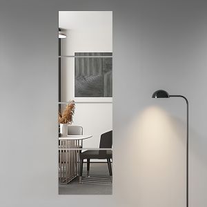 4/8PCS Rectangle Acrylic Mirror Stickers Flexible Mirror Stickers DIY Art Living Room Decoration For Door Wardrobe Home Decor