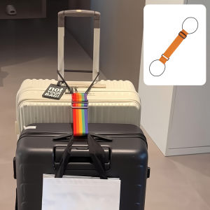 สายรัดกระเป๋าเดินทาง สายคล้อง เส้น สายรัดกระเป๋าเดินทางแบบยึดติด สายเชื่อมต่อกระเป๋าเดินทางสำหรับเดินทางทางอากาศ อุปกรณ์ตั้งแคมป์กลางแจ้ง หัวเข็มขัดยึดที่ทนทาน