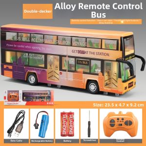 KIV | Alloy Remote Control Double Decker Bus Toy Large