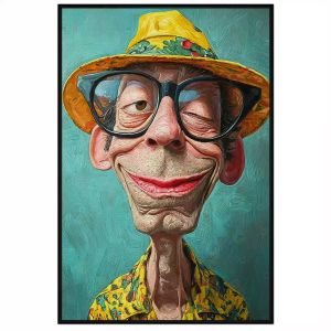 Tranh biếm họa chân dung chất liệu sơn dầu.Tranh treo tườngdán tường trang trí nội thất.CGI-1230