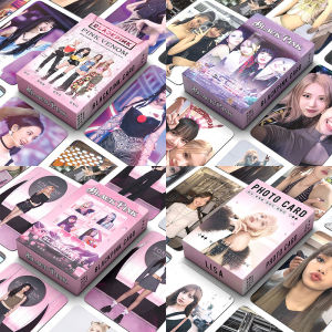 อัลบั้ม BlackPink 55 ชิ้นการ์ด Lomo LISA JENNIE ROSE JISOO Kpop Photocard เลเซอร์โปสการ์ดพิษสีชมพูปิดเครื่องชุดสีชมพูเกิด