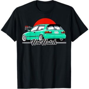 Honda | Honda Mens and Womens T-shirt Honda Civic Eg Hothatch Summer Motorcycle Tee Racing Short-sleeved Spring Cycling Off-road Top