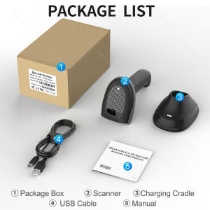 Soonpos Bluetooth Handheld POS 2D QR Barcode Scanner 1D USB Barcode Scanning 2.4G Wireless Barcode Reader Auto Sensing