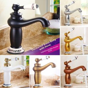 Single-hole Brass Ceramic Design Hot & Cold Water Faucet