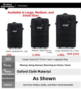 MOMIAN | Large Capacity Moving Travel Bag With Wheels