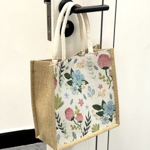 Linen Bag Womens Handbag 2024 New Arrival Large Capacity Canvas Reticule Womens Ins Work Commuter Tote