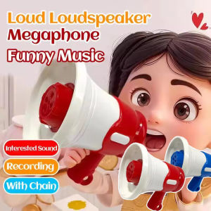 2PCS Mini Horn Backpack Keychain Pendant Childrens Hand-held Horn Loudspeaker Electric Sound Toys Car Keychain Gift Toys
