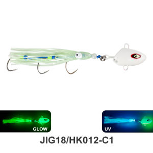 TEASER J18 100G-300G Fish Head Yanmoon Boat Fishing Night Glow Slow Jig Iron Plate Lead Fish Tianya Head Sea Fishing Bait Lure