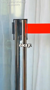 Retractable Queue Pole 2 Meter Stainless Steel Crowd Control Barrier Post【Lucky Home】