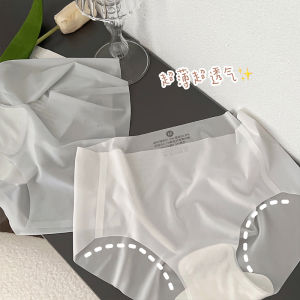 DIVVA กางเกงชั้นในผู้หญิง บางเฉียบไร้รอยต่อรู้สึกปานกลาง ไร้รอยต่อ Celana Dalam Bahan Sutra น้ำแข็งทรงหลวมกางเกงผ้านิ่มสามมิติสะโพกของผู้หญิง