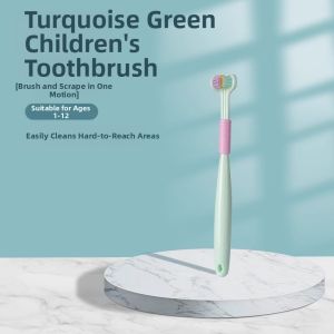 360° Cleaning Adult Toothbrush Three-Sided Stereoscopic No Dead Angle Soft Bristle Tongue Scraper Family Pack Oral Care