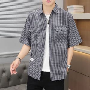 plus Size Mens Ice Silk UV Protection Clothing Ultra Thin Breathable Outdoor Jacket Lightweight Summer Shirt Short Sleeve