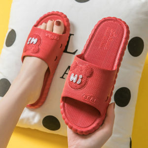 Indoor Home Slippers for Men And Women Summer Couple Bathroom Non-Slip Thick Bottom Korean Style Cute Home Slippers