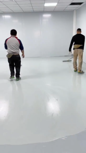 💥1000g Dengan Kuas💥Cat Lantai Epoxy Berbasis Air 3 In 1 Tahan Aus & Tahan Air Self-Leveling Cat Lantai Semen Cat Lantai Untuk Penggunaan Rumah Tangga Indoor dan Outdoor