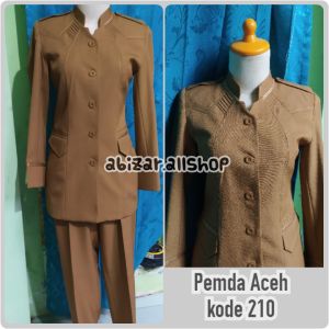 Seragam PNS Wanita baju Dinas Pemda Blazer PNS Warna Khaki Tua Pemda Aceh Kode 210