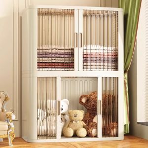 Foldable Childrens Wardrobe Closet Door Storage Cabinet Bedroom Clothes Underwear Organizer Box Quilt Arrangement Cabinet