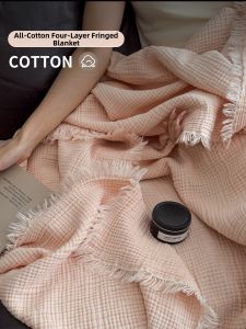 Kiss Dear | Cotton Lace Throw Blanket Four Layers