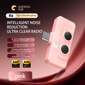 Wireless Microphone for iPhone iPad Android USB-C Mini Microphone for Video Recording Mic for Video Podcast Vlog Noise Reduction