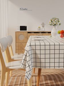 VIKAMA net red ins wind waterproof oil-free washable tablecloth student party essential rectangular desk cloths