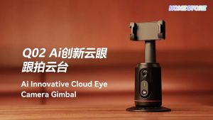 Auto Face Tracking Tripod 360° Rotating Auto Tracking Phone Stand Rechargeable Gesture Control Smart Shooting Camera Mount Gimbal Stabilizer Selfie Stick with Selfie Light and Remote for Live Vlog Streaming Video Tiktok No App