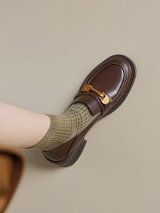 Giày Bệt Da Đế Cao Cổ Điển Cho Nữ Giày Bệt Đế Cao Da Lộn Thời Trang Mùa Xuân Hè Đế Cao Su