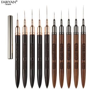 6/9/12/15/18mm Nail Painting Brush Black Sandalwood Nail Art Liner Brush Pen Extremely Fine Line Nail Drawing Pen