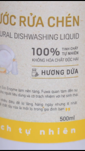 Nước rửa chén sinh học Fuwa3e 500ml/ 100ml enzyme sinh học dứa– An toàn cho da tiết kiệm 30% nước