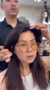 Tóc giả hói 2 mái tóc dán hói tóc kẹp hói XFK01 tóc giả nữ