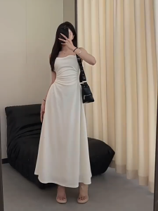 korean summer white midi dresses for women casual plus size beach cocktail dress formal elegant 2xl
