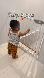 【Upgrade】Safety Gate for Baby Safety Triple Lock Safety Gate with Extension No Drilling Pet Fence Auto-lock