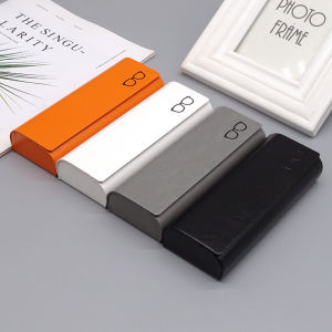 New Retro High-Level Sense Of Simplicity And Lightweight Pu Leather Eyeglasses Case Anti-Pressure Large Capacity