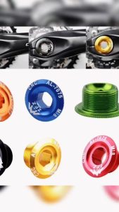 Colorful Road Bike CNC Crankset Screws BB bolts Axis Screw Bike Bottom Bracket Bolt Crank Arm Fixing Bolt Crank Cover Crank Bolt Cover Cap