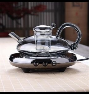 Emmas 1300W Electric Ceramic Stove Ultra-Thin Mini Tea Brewing Stove Thermal Insulation Timer Small Size Tea Stove