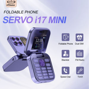 2025 Hot Sale SERVO i17Mini 2G Small Flip Mobile Phone 2 SIM Speed Dial Magic Vioce MP3 Flashlight Mini Fold Cellphone FM Radio