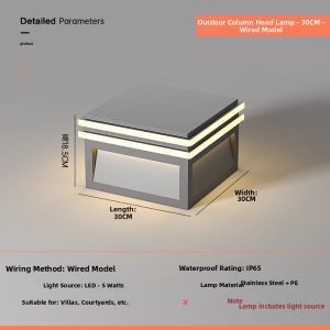 VINCAN | Solar Waterproof Outdoor Post Light