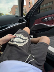 Quần Short Thể Thao Miệng Mỏ Cá Mập Màu Đen Cho Nam Mùa Hè Ngoài Trời Quần Dài Năm Điểm Rộng Rãi Quần Dài Năm Điểm