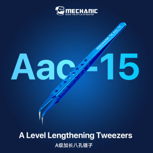 MECHANIC | MECHANIC AAC-14 AAC-15 Precision Tweezers Stainless Steel Non Magnetic 8 Hole Heat Dissipation for Phone PCB IC Repair