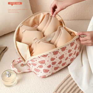 Travel Underwear Storage Bag Womens Portable Bra Bag Three-in-One Private Item Storage Bag Polyester Fiber Travel Bra Organizer