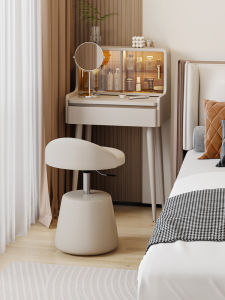YANGYING | Minimalist Makeup Desk with Expandable Storage Cabinet