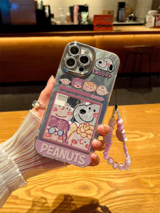 Snoopy Puzzle Design Phone Case for 16 pro Max with Bracelet Creative Cute Cartoon Full Protection Anti-Fall Compatible with Various Models
