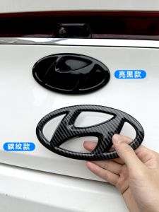 Modern Beijing Festa Car Logo Sticker Modification Bright Black Seventh Generation Elantra Leading Dynamic Mesh Rear Large Black Samurai