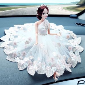 LUKSEN | Cute Wedding Dress Cartoon Handmade Car Ornaments
