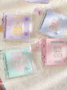 Mini PVC Transparent Three-Hole Refillable Notebook Hisocute Original Cartoon Sticky Notes for Students Female Version
