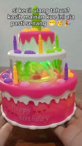 MAINAN ANAK KUE ULANG TAHUN BIRTHDAY CAKE MUSIK & LAMPU