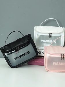 【NE UE】 Frosted Bag Travel Storage Toiletry Organizer Waterproof Cosmetic Portable Bag On