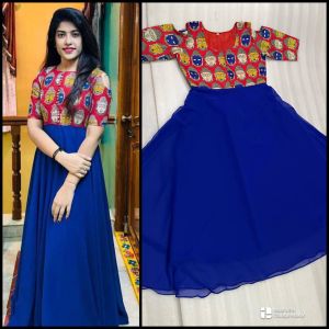 [PRE-ORDER] Beautiful Kalamkari Georgette Gown With Lining
