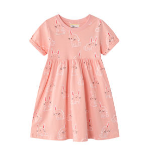 Jumping Meters Summer Princess Girls Dresses Animals Cats Party Birthday Frocks Childrens Costume Dots Dress